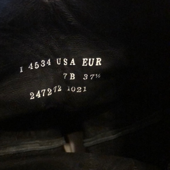 Charlie Horse Black Cowboy Heel Boots 37 1/2 - Picture 6 of 8